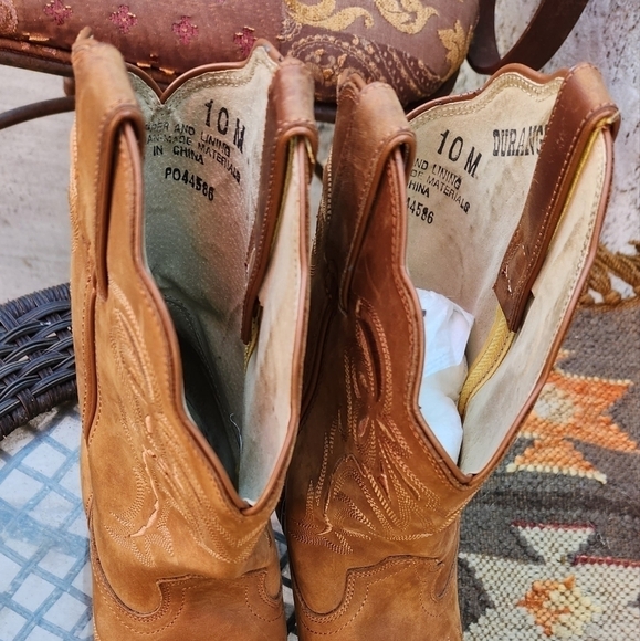 Durango RD822 Brown Leather Embroidered Boho Western Cowboy - Picture 3 of 12